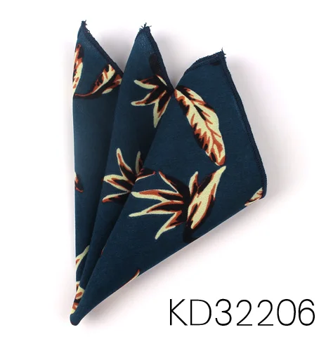 KD32206 Мода Flroal Карманный квадратный для мужчин женщин костюмы с принтом Hanky мужские s платки костюм квадратный платок полотенца шарфы для мужчин - Цвет: KD32206