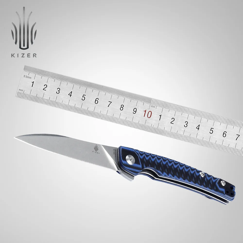 Охотничий нож Kizer V3457A3, складной нож, портативный, высокая твердость, нож для повседневного использования, нож для выживания, нож для повседневного использования
