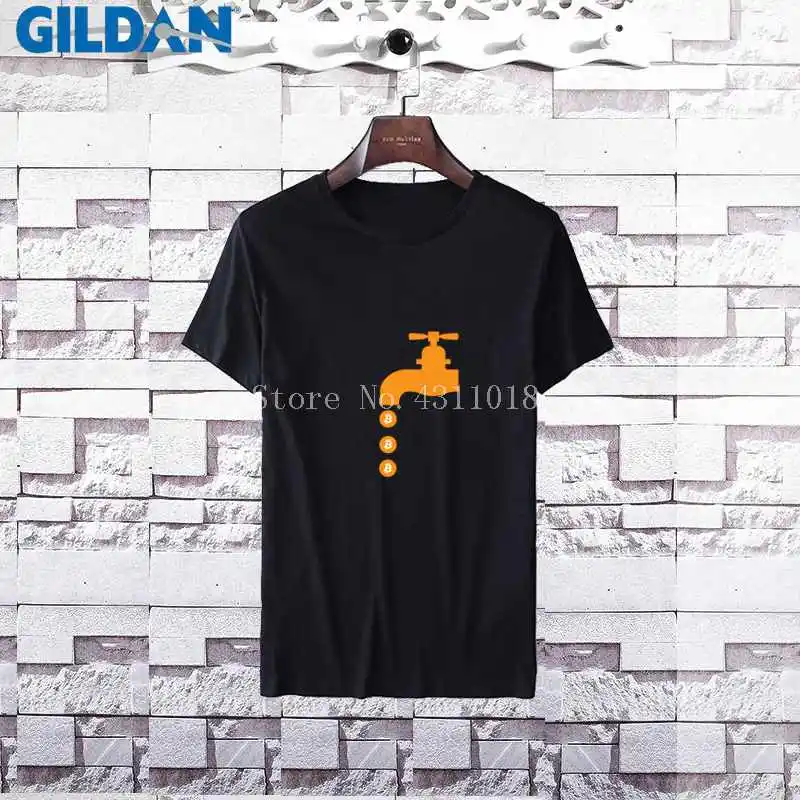 t-shirt men 2017 bitcoin faucet logo symbol cryptocurrency coin t shirt cotton short sleeve tshirt Tops Tees |