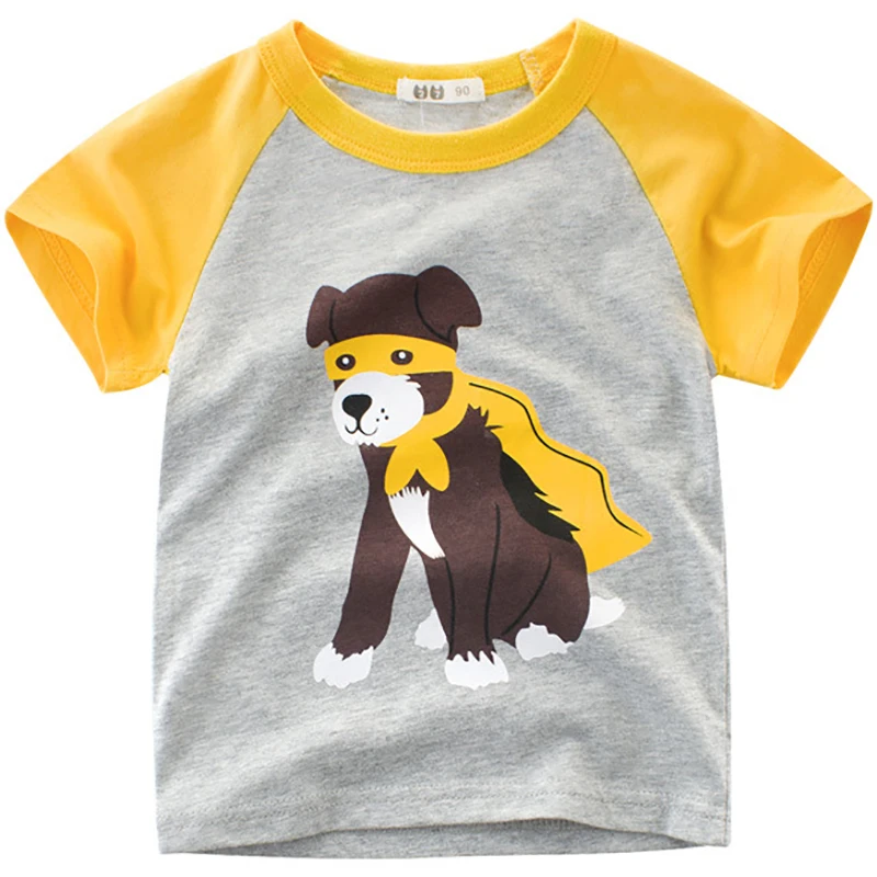

Kids T Shirts For Boys Bear Design Girls Tshirt Summer 2018 Baby O-Neck Tops Cotton Tees Children Clothes Short Sleeve T-shirts