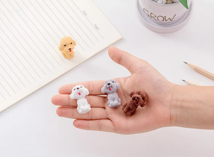 2 шт. новинка милые резинки Kawaii Teddy Dog карандаш резиновый ластик для детей Приз канцелярские принадлежности Школьные принадлежности Borracha Escolar