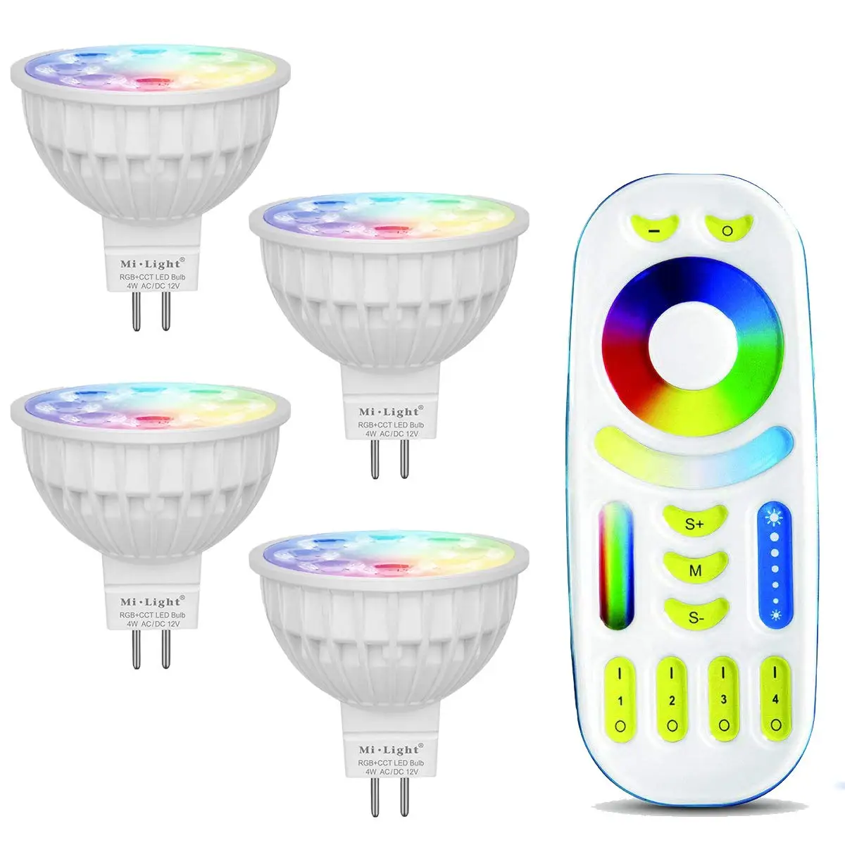 Mi-light Dimmable MR16 4W Led Bulb RGBW/WW LED Spotlight Smart Led Lamp with Touch Remote