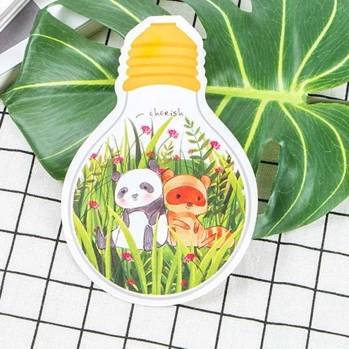 30 шт. открытка в виде лампы happy animal livein для скрапбукинга вечерние приглашения