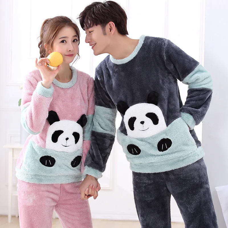 JINUO Новое поступление зимние для молодых пар плюшевые утепленные пижамные