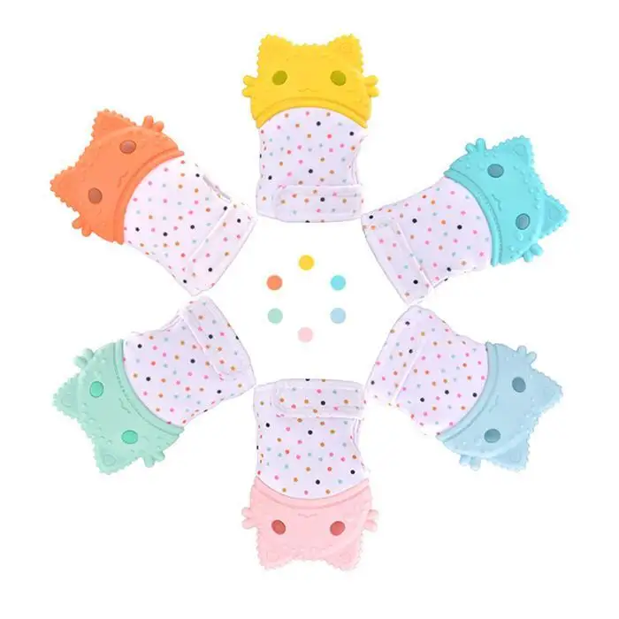 1 шт. Детские Силиконовые перчатки для прорезывания зубов конфеты обертка звук