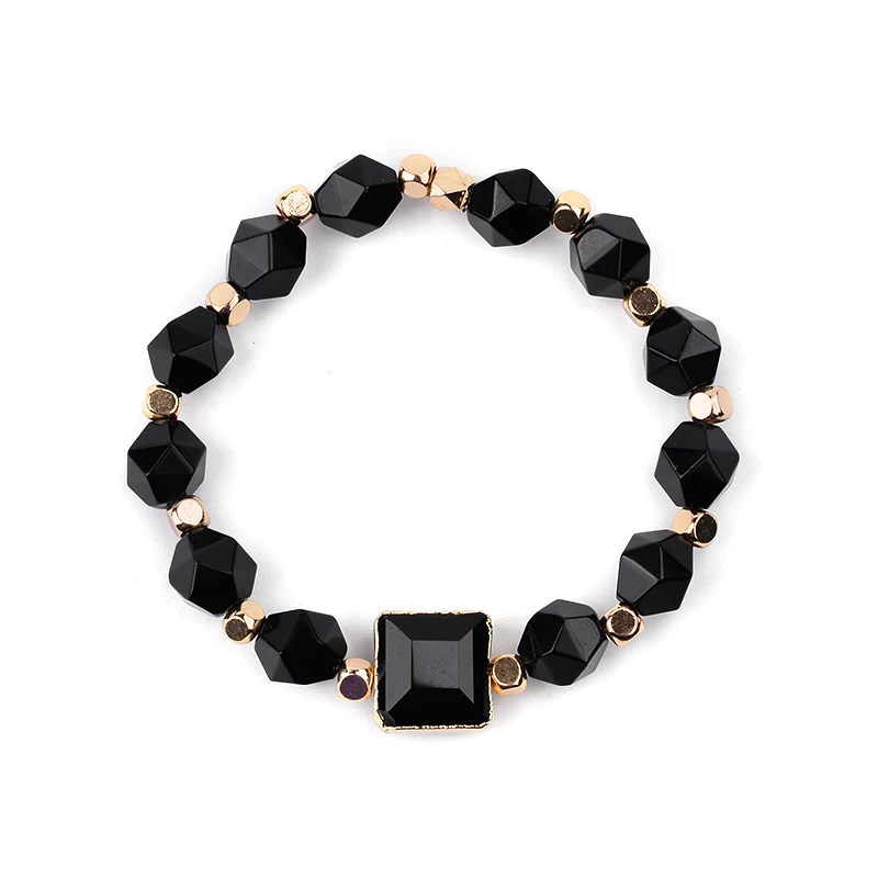 Новый Натуральный камень из бисера граненый овальный круглой разъем золотые