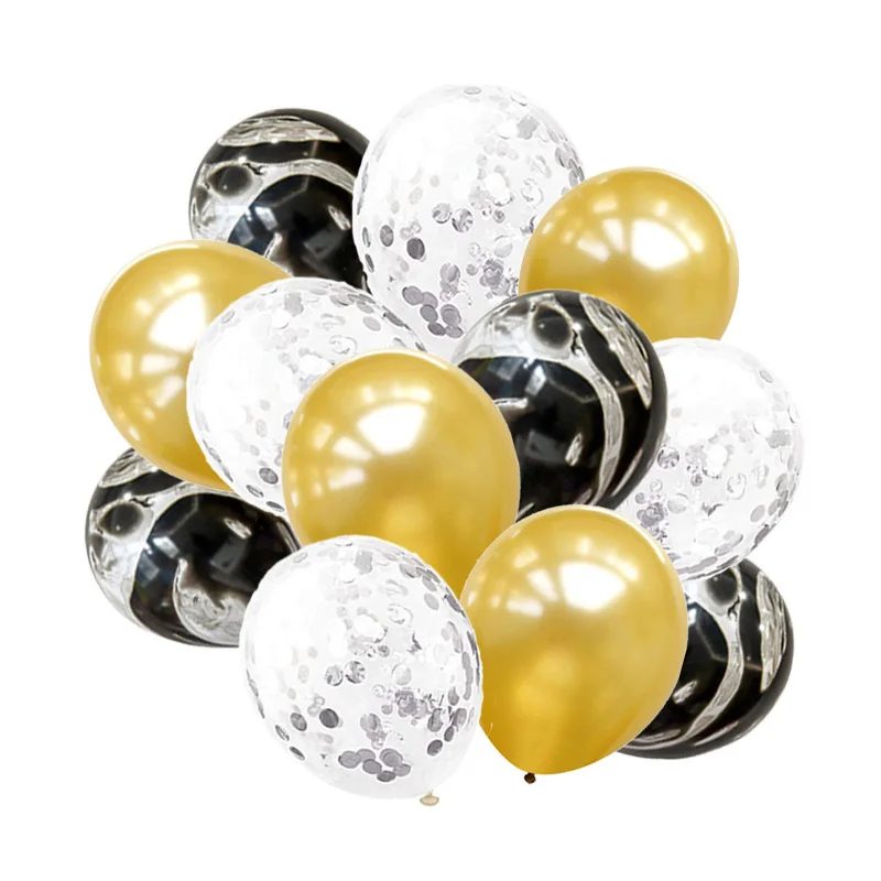 12 шт. синий розовый черный мраморный воздушный шар &quotКонфетти&quot набор Круглый
