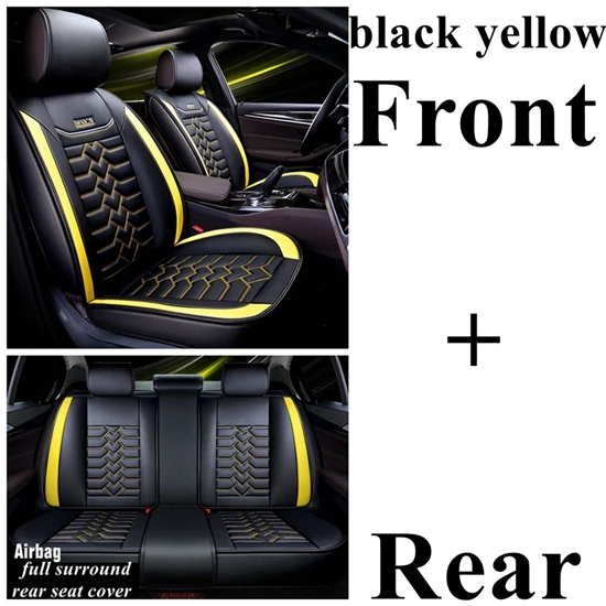 black yellowstandard Сиденья для VW Volkswagen Passat b5 b6 b7 b8 Гольф на возраст 4, 5, 6, 7, tiguan Polo tiguan Touareg JETTA BORA вариант Dacia duster - Название цвета: black yellowstandard