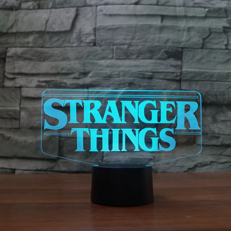 7 цветов меняющая цвет 3D акриловая светодиодная светящаяся настольная лампа в