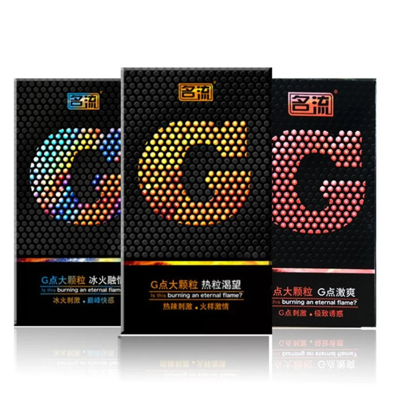 10 шт. Высококачественная натуральная латексная большая частица G spot презерватив