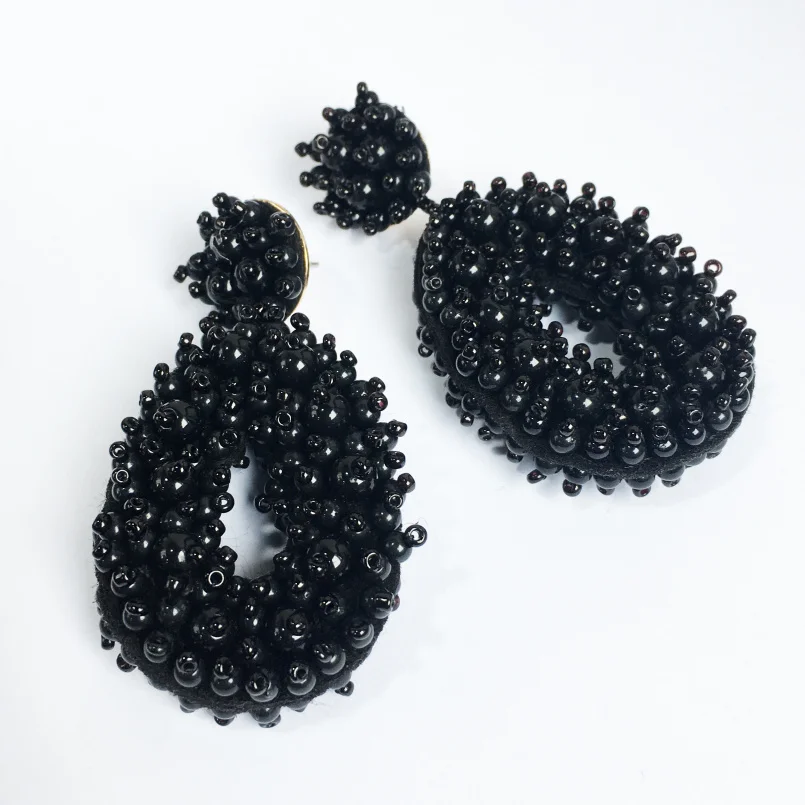 MANILAI Boho модные висячие серьги с бусинами для женщин ручная работа из бисера Висячие массивные серьги Ювелирные изделия Подарки