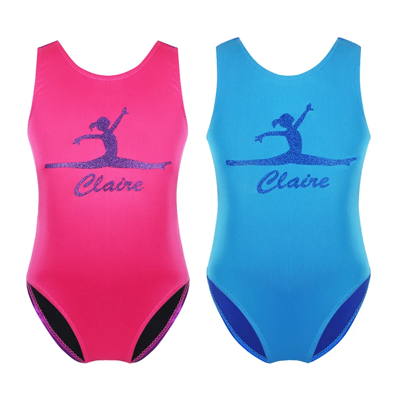 Детское балетное платье для девочек блестящий гимнастический купальник с