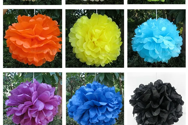 FENGRISE Pom Poms 1 шт. 30 см бумажные шарики из искусственных цветов Свадебные украшения вечерние товары для дома автомобильные декоративные