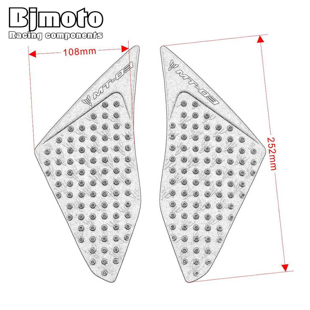 Bjmoto для Yamaha MT 03 MT03 2015 2018 боковой протектор tankpad наклейка мотоциклетная