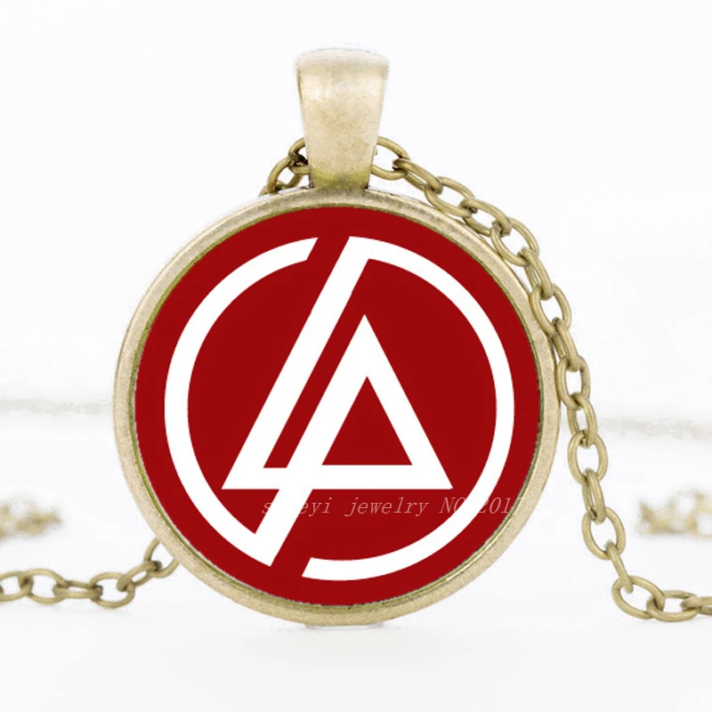 Горячая Мода Linkin Park логотип кулон ожерелье ювелирные изделия стеклянный купол ожерелья для мужчин женщин поклонников аксессуары подарок
