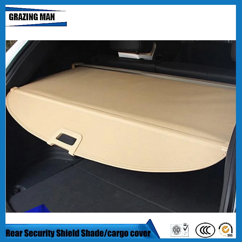 For Santa Fe 2013.2014.2015.2016 Rear Trunk Security Shield Cargo Cover High Qualit Auto Accessories Black Beige