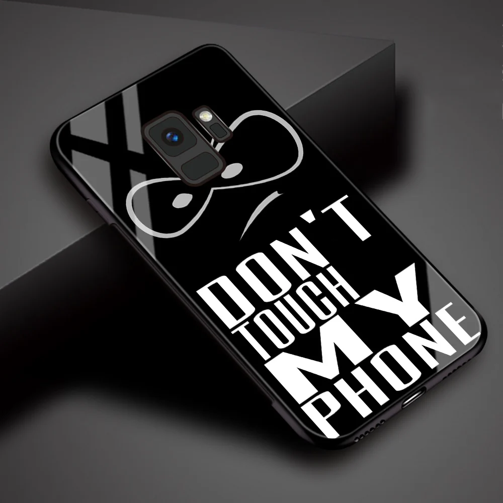 Чехол для Samsung Galaxy S22 не прикасайтесь к моему телефону стеклянный чехол Note 9 10 20 s10