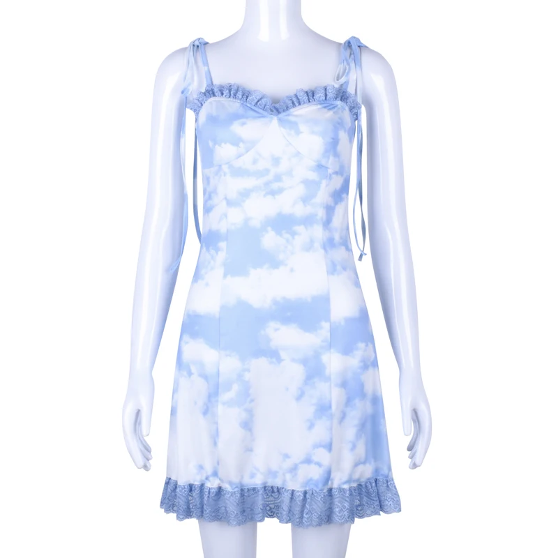 Hugcitar на бретельках лямкахпринтом принт кружево patchwork рюшами sweet без рукавов