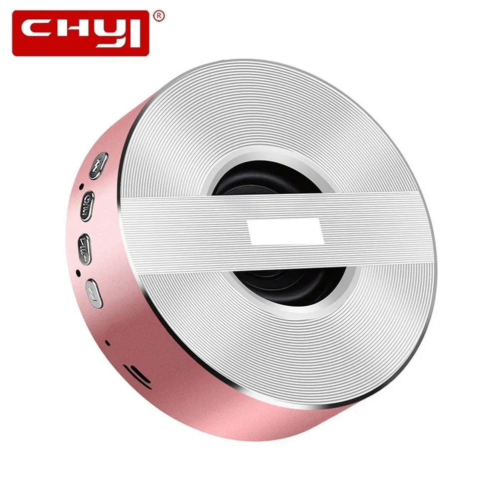 CHYI Беспроводной Bluetooth Динамик мини Портативный металлический сабвуфер Hi Fi