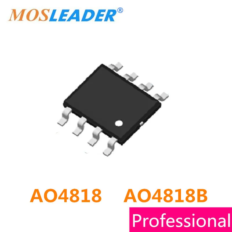Mosleader AO4818 AO4818B SOP8 100 шт 1000 двойной n-канал 30 в 8A 8.5A Сделано Китае без ESD защиты