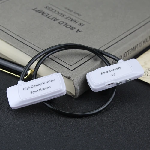 Белый Daono F5 Мини Bluetooth 4,1 Гарнитура Спортивные Беспроводные наушники музыкальные стерео наушники+ слот карты Micro SD+ fm-радио+ MP3-плеер - Цвет: Белый