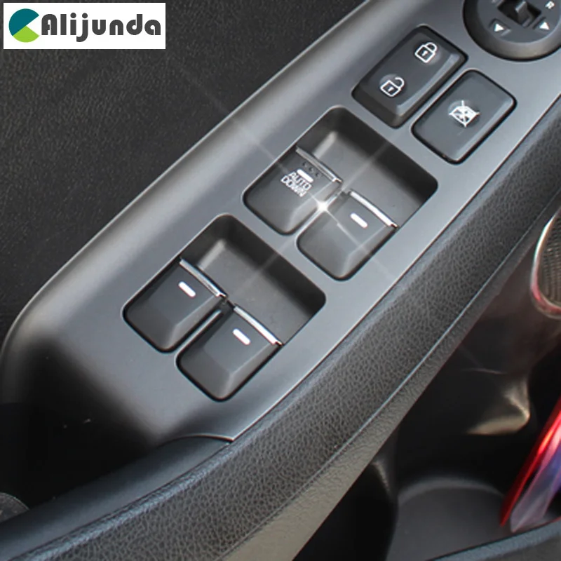 Стайлинг автомобиля 7 шт./компл. ручки стеклоподъемника из нержавеющей стали для