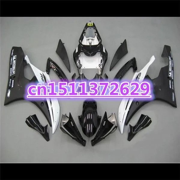 

Bo 100%new ABS Fairing kit for YZF-R6 06-07 YZF R6 06 07 silver black red YZF 600 R6 2006 2007 fairing sets bodywork ABS