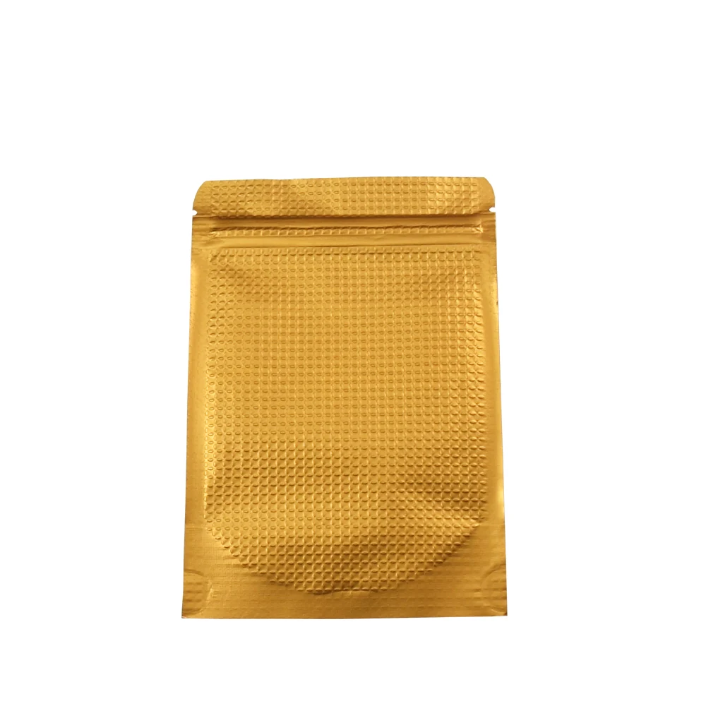 

50pcs/lot 16*24cm Gold Stand Up Bulk Food Storage Pouch Zip Lock Heat Seal Doypack Aluminum Foil Packing Bag With Clear Window