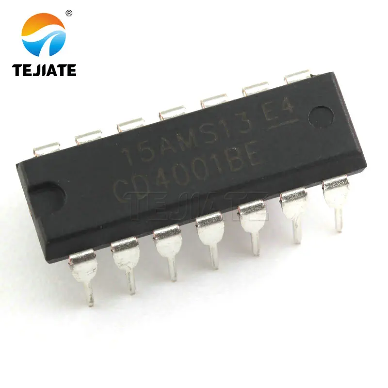10 шт. CD4001BE DIP14 CD4001 DIP 4001BE 14 Новый и оригинальный IC|Интегральные схемы| |