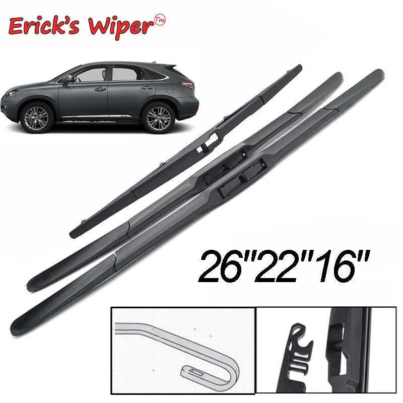 Набор щёток стеклоочистителя Erick's для Lexus RX450H RX350 AL10 2009 2015 26/22/16