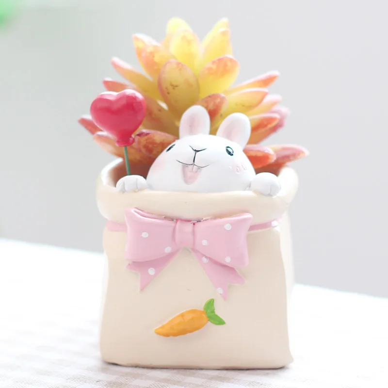 ROOGO дизайн мода мультфильм животное горшок zakka ручные ремесла kawaii цветочные горшки суккулент горшок украшение дома