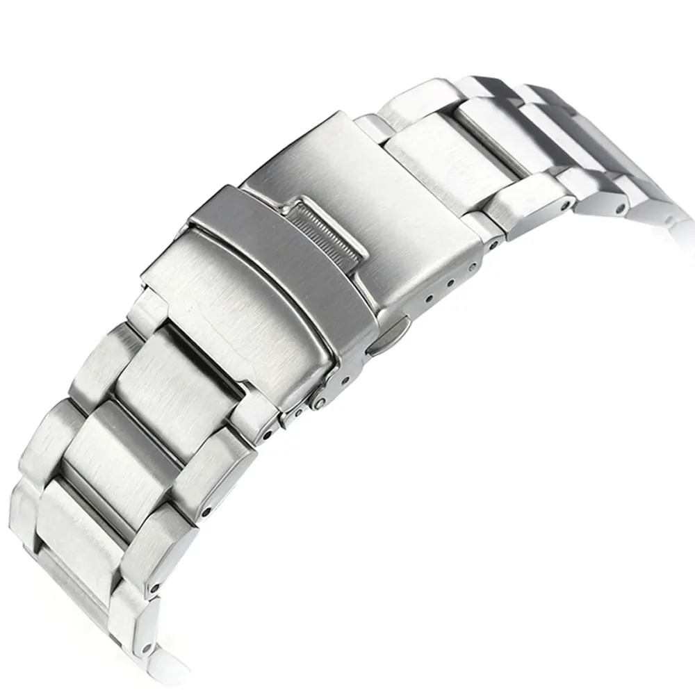 Good Quality Silvery 22/24/26mm Men Woman Stainless Steel Watch Band With 2 Spring Bars For Business Smart Watches Strap GD0135 | Наручные