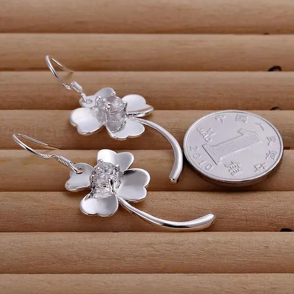 Бесплатная доставка! Оптовая продажа посеребренных сережек серебро 925 пробы