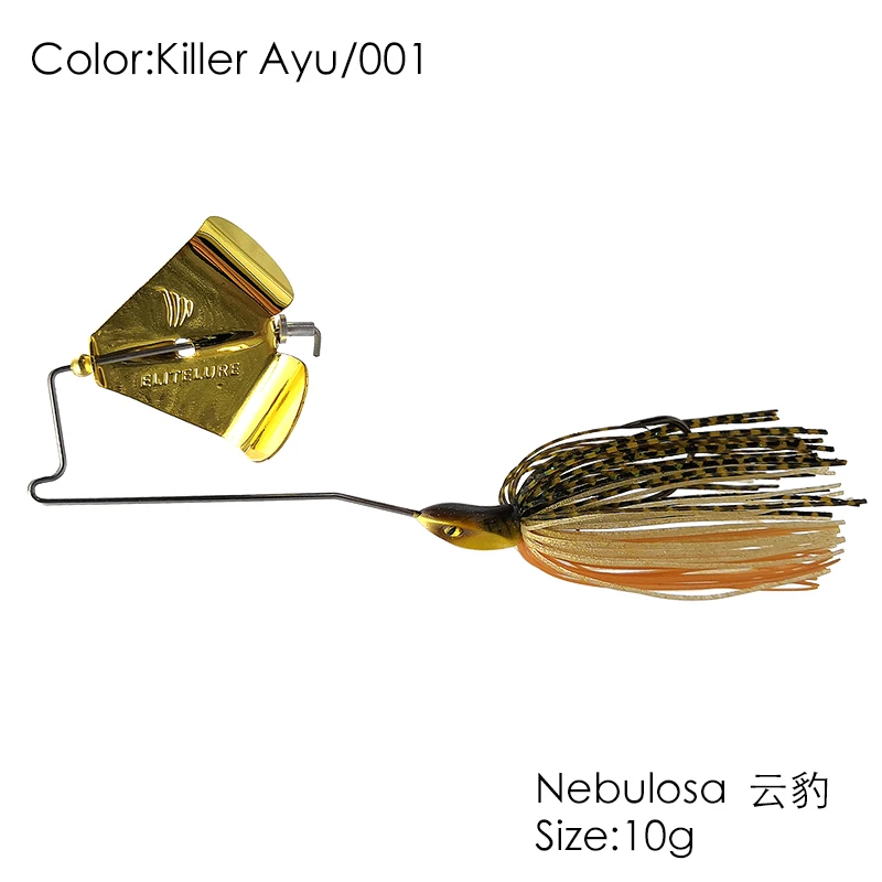 Color 1 Elitelure Nebulosa 3/8 унций 10 г топвотер Buzzbait Базз силиконовая юбка рыболовные приманки втопор блесны приманки для ловли басов - Цвет: Color 1