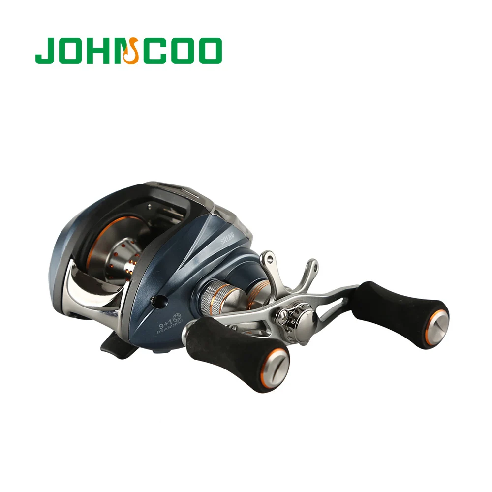 Катушка для ловли приманки JOHNCOO 9 + 1BB 6 3: 1 Магнитная Тормозная система мягкая