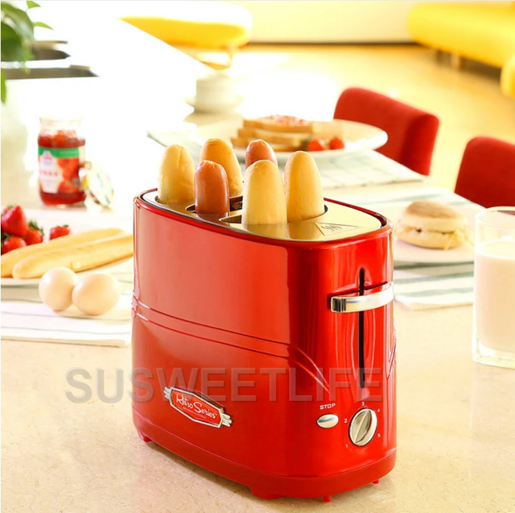 

Pop-up Hot Dog Toaster mini breakfast machine,American household mini hot dog machine,Bread/sausage maker Toast furnace