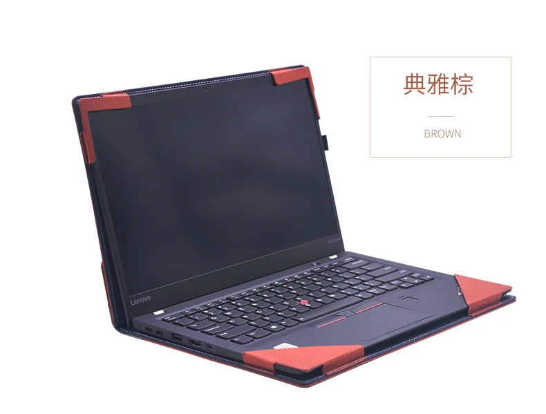 brown Из искусственной кожи чехол для lenovo ThinkPad X1 углерода 14 дюймов творческий дизайн сумка для ноутбука Тетрадь защитный рукав подарок - Цвет: brown