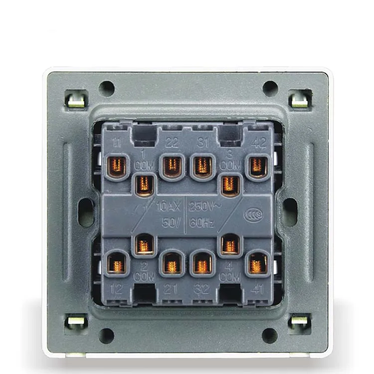 Домашняя настенная розетка 86 скрытый Черный винтажный четыре открытый с двойным