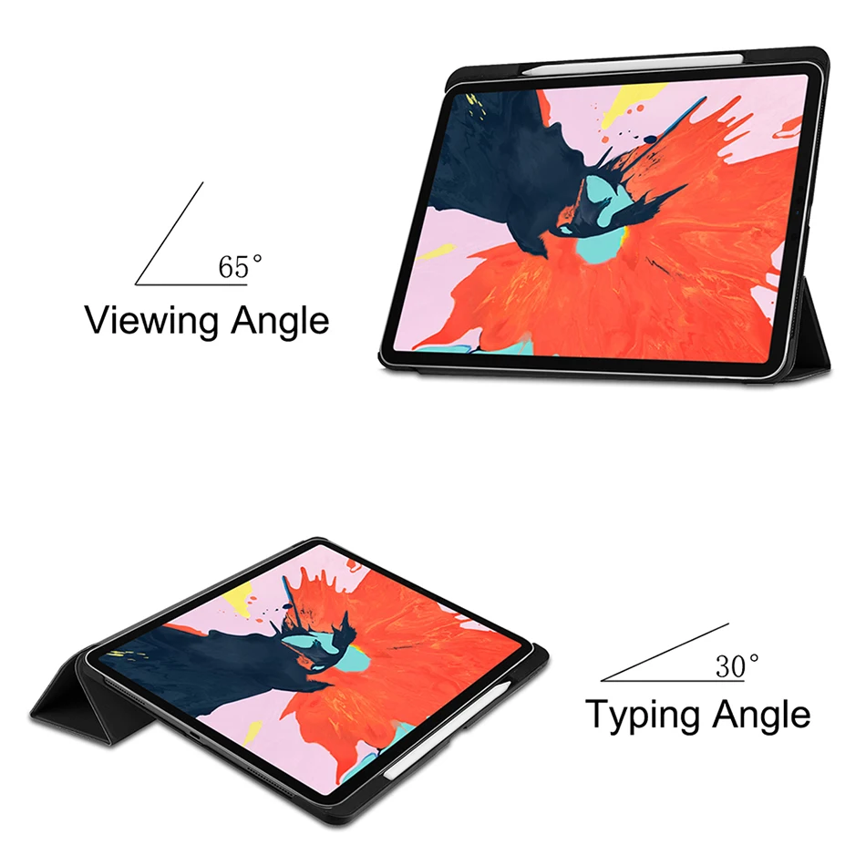 MTT для iPad Pro 12,9 дюйма Чехол тонкий из искусственной кожи флип стенд Умный чехол мультфильм планшет для надписей чехол с карандашом