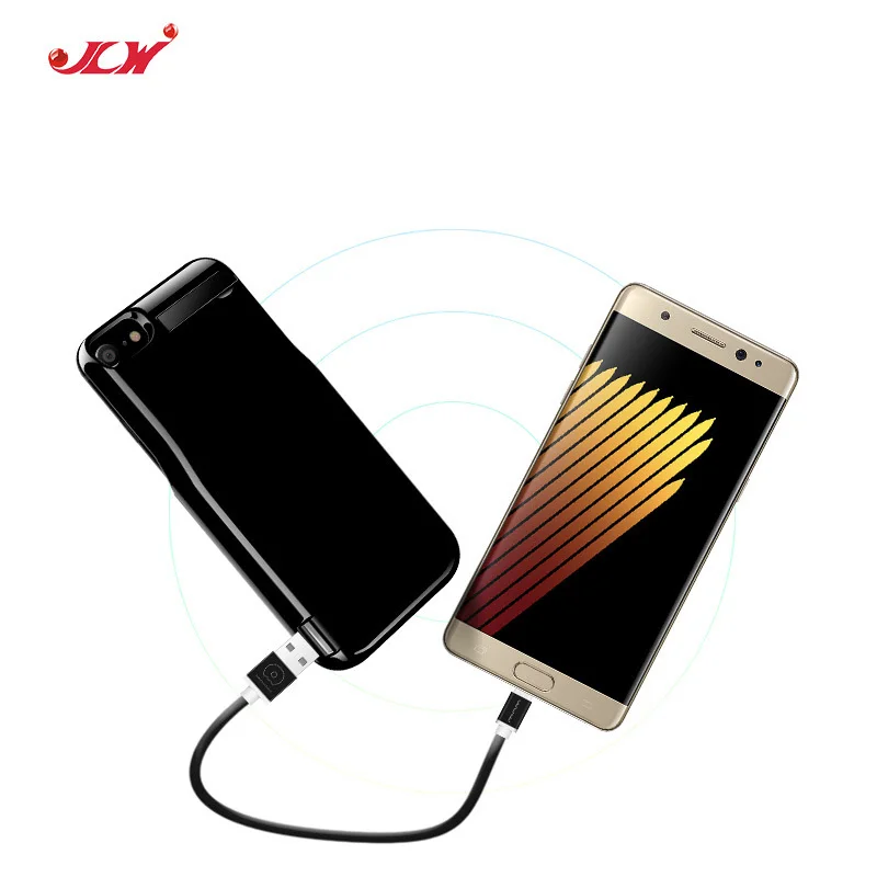 JLW 8000mAh батарея зарядное устройство Чехлы для iPhone 7 Plus половинные пакеты стиль