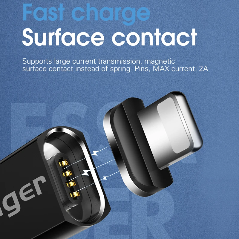 Essager магнитное USB зарядное устройство для iPhone кабель 3 м 2 м 1 м Lghting кабель для передачи данных Шнур для iPhone X 8 7 6 6S 5 5S SE провод для быстрого заряда