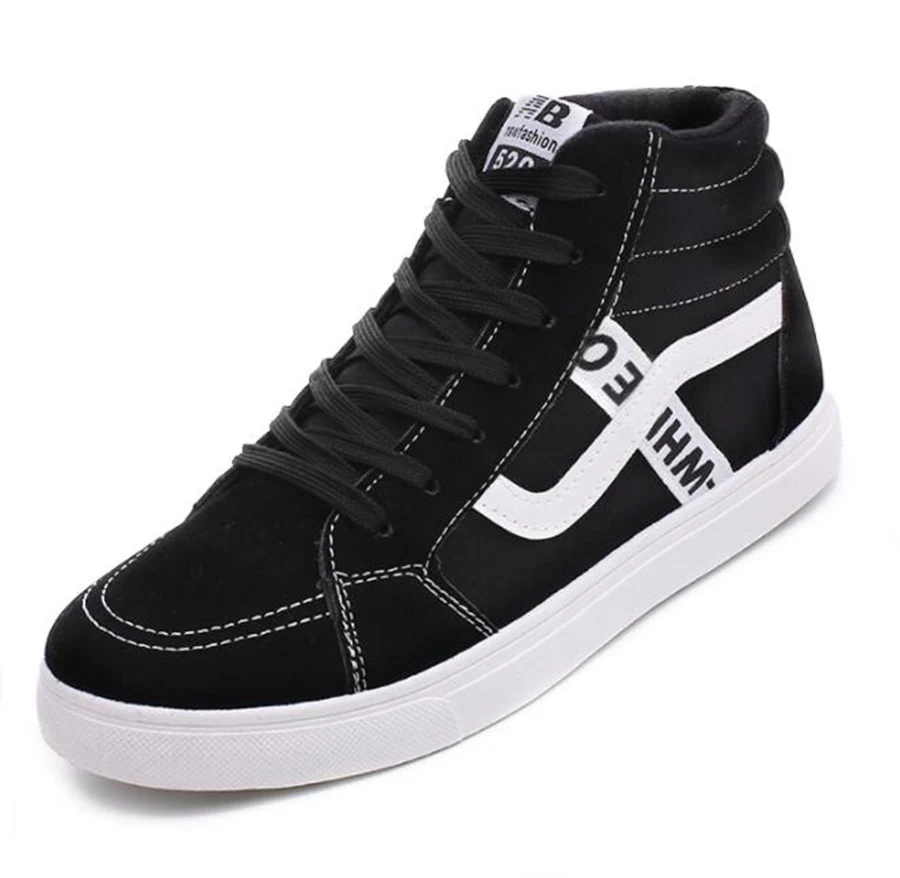 Мужские туфли с высоким верхом повседневные холщовые ботинки на плоской подошве