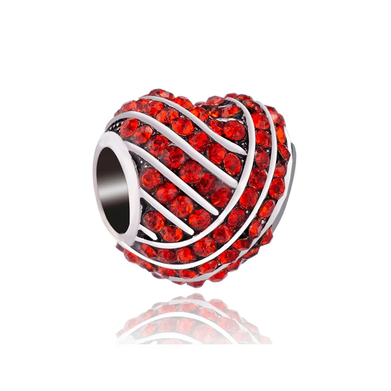 Великолепные большие массивные сердца робот Кролик кошка кулон Микки Бусины