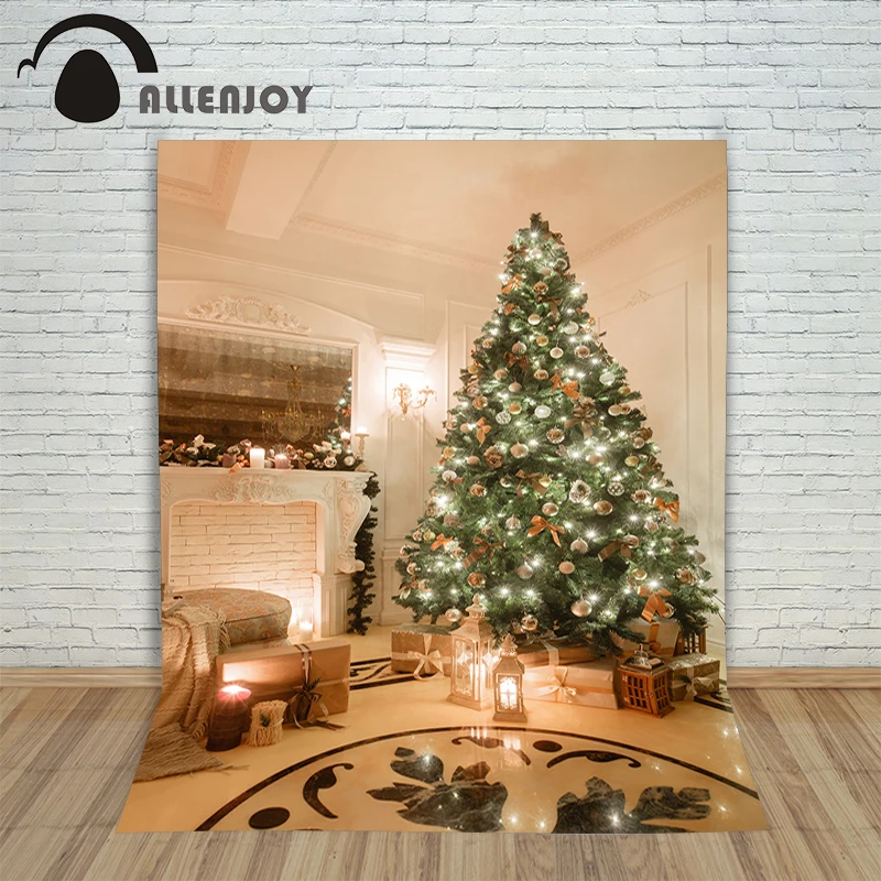 Allenjoy рождественские декорации лампа для камина блестящий новый год элегантные