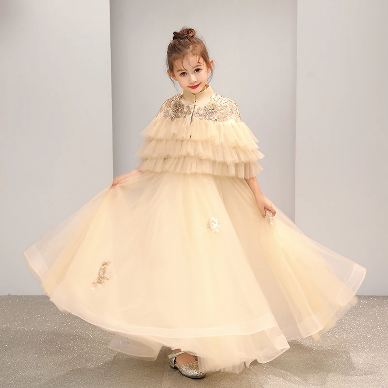 Crepe Flower Girl Dresses Appliques O-Neck Sleeveless A-line Girls For Birthday Party Communion Vestido N041 | Свадьбы и торжества