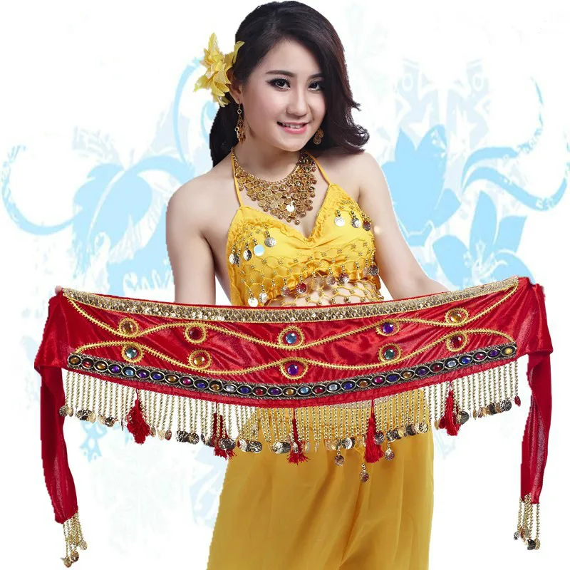 Женский бархатный шарфик для танца живота шарф стразы Ip 89|belly dance scarf|dance scarfskirt scarf |