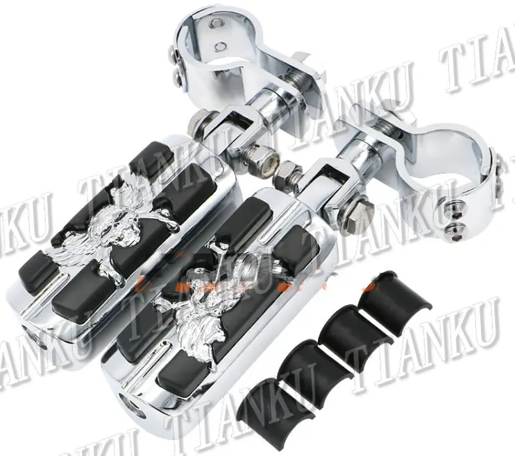 Motorcycle Guard Crash Bar Footrest Foot Pegs For Yamaha Honda Suzuki Kawasaki Sport Bobber Custom Chopper Cruisers Street | Автомобили и