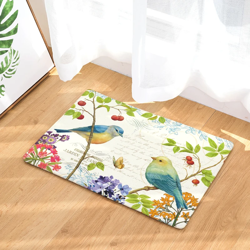 2017 новые коврики домашний декор с принтом птиц Нескользящие кухонные для дома