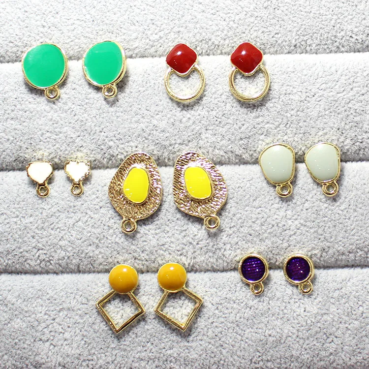 4 шт Новый дизайн красочные эмалевые Нерегулярные геометрические треугольные