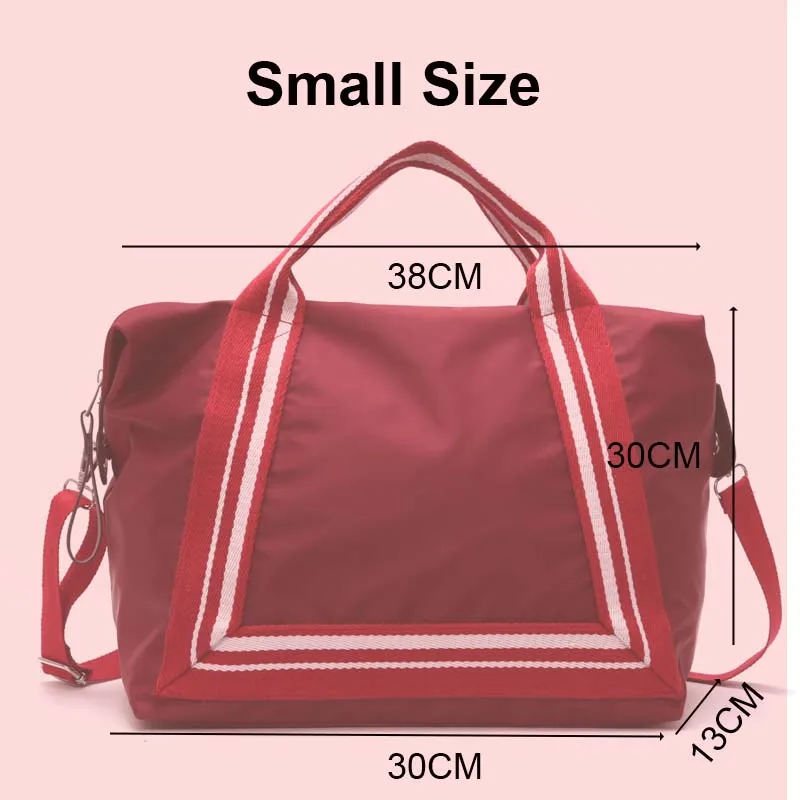small red Женская спортивная сумка на одно плечо, Мужская Легкая дорожная сумка, тренировочная сумка для спортзала, коврик для йоги, сумка для спортзала, ТАС для фитнеса, большой маленький размер - Цвет: small red